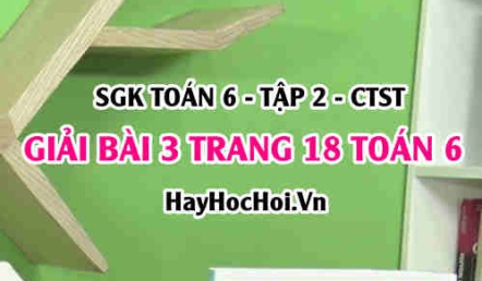 Giải bài 3 trang 18 Toán 6 Tập 2 SGK Chân trời sáng tạo